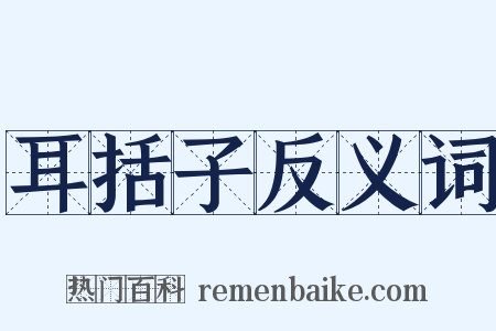 耳括子反义词是什么意思的图片
